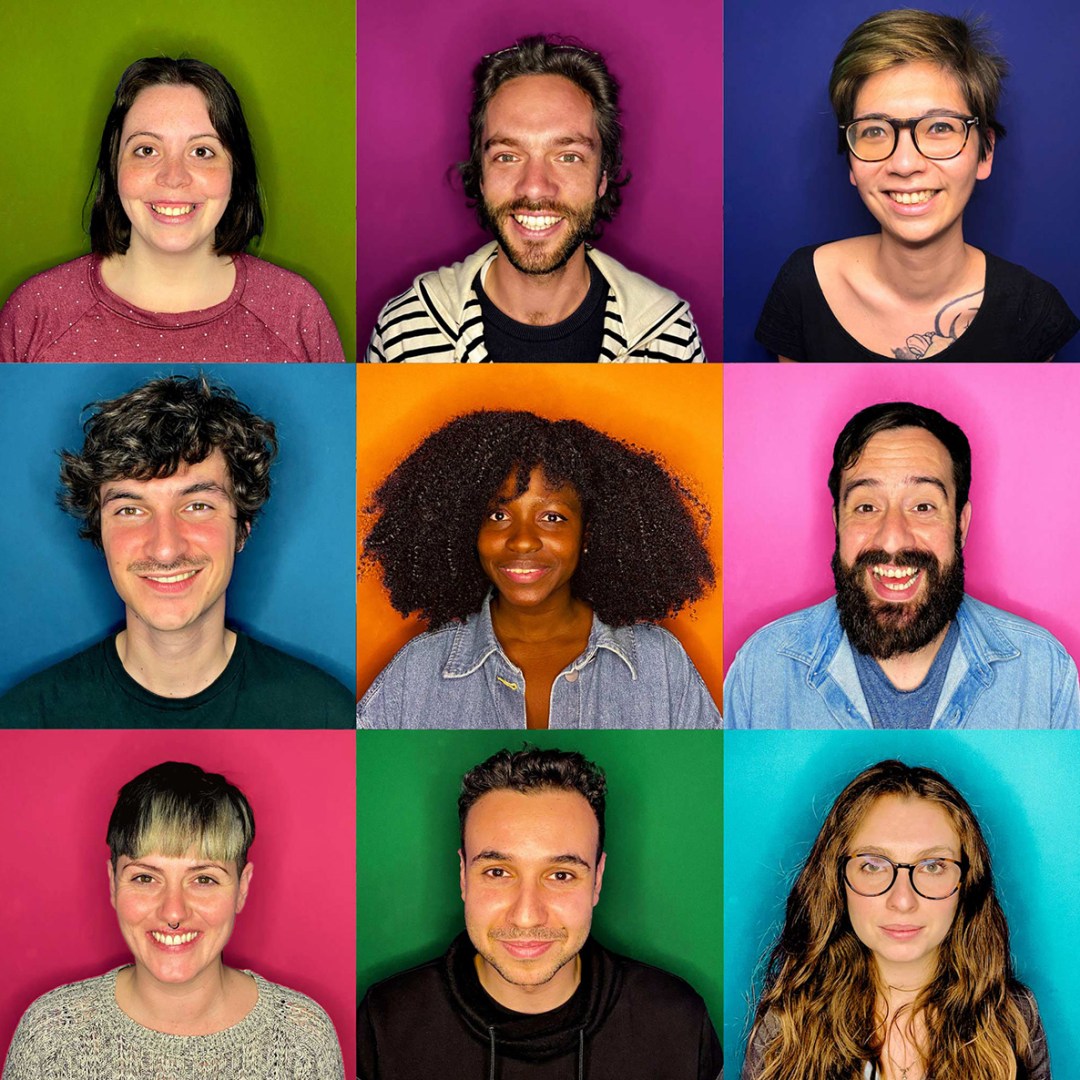 9 portraits of students